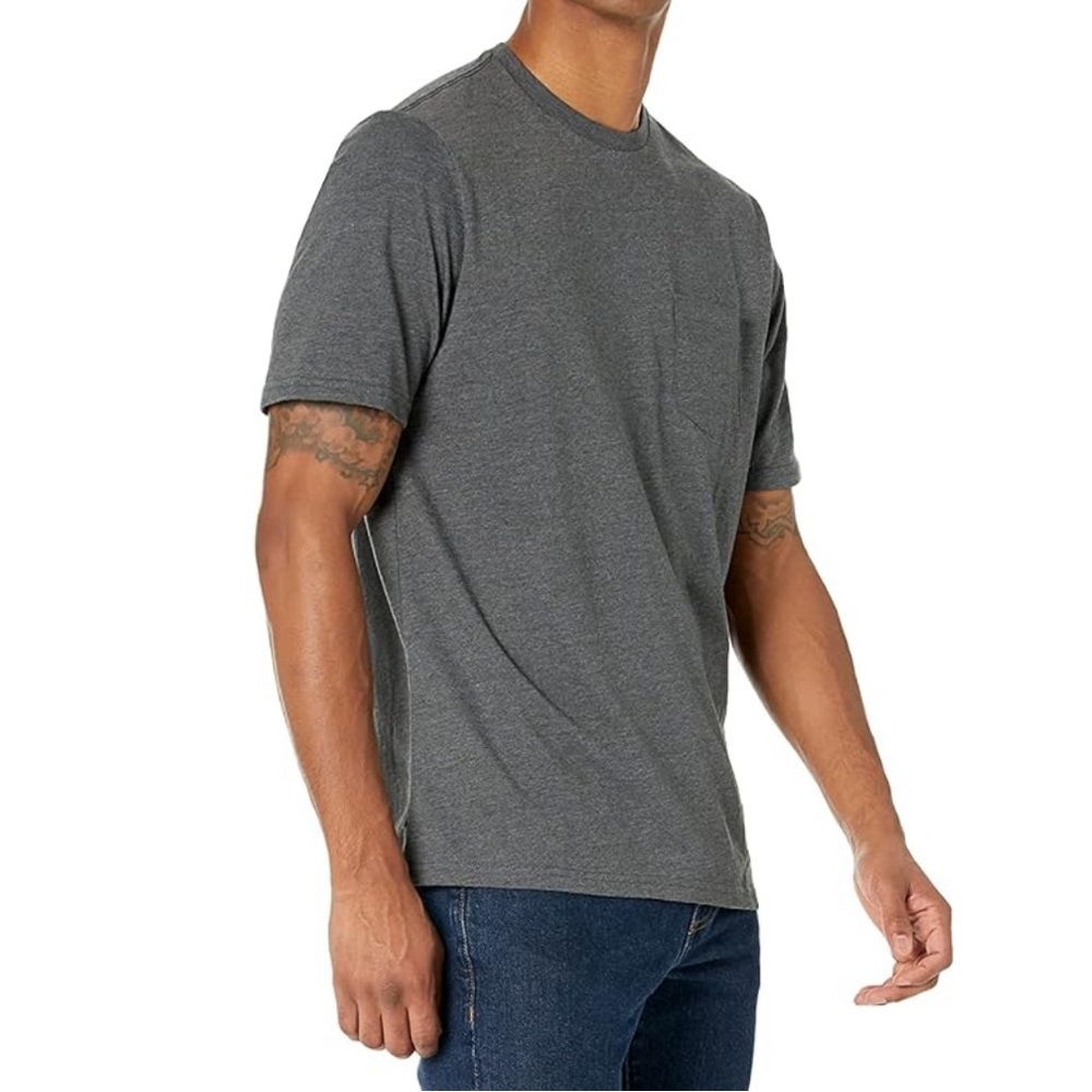 NWT Amazon Essentials Men's Regular-Fit Short-Sleeve Crewneck Pocket T-Shirt, - Picture 4 of 5